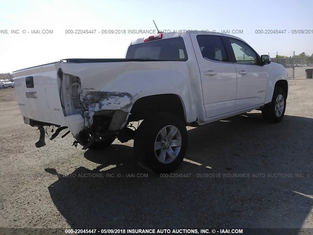 1GTG5CEA4H1153067 - 2017 GMC CANYON SLE WHITE photo 4