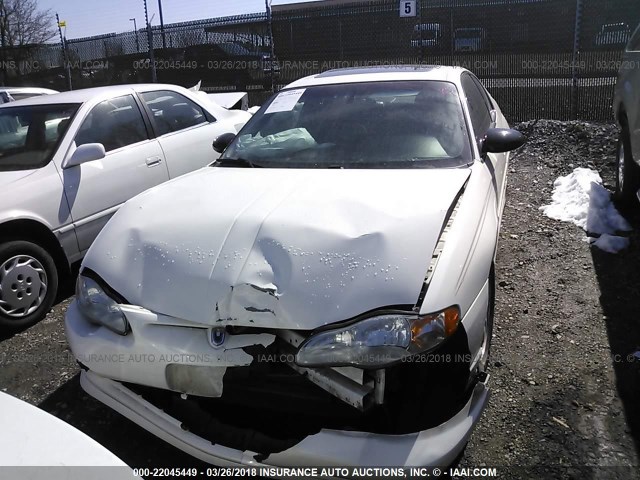 2G1WX15K819176574 - 2001 CHEVROLET MONTE CARLO SS WHITE photo 6