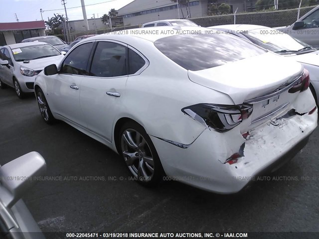 JN1BY1AP1FM541906 - 2015 INFINITI Q70 3.7 WHITE photo 3