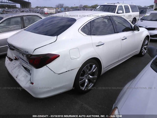 JN1BY1AP1FM541906 - 2015 INFINITI Q70 3.7 WHITE photo 4