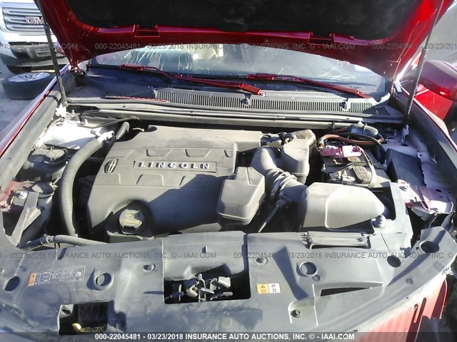 1LNHL9DK1DG611626 - 2013 LINCOLN MKS RED photo 10