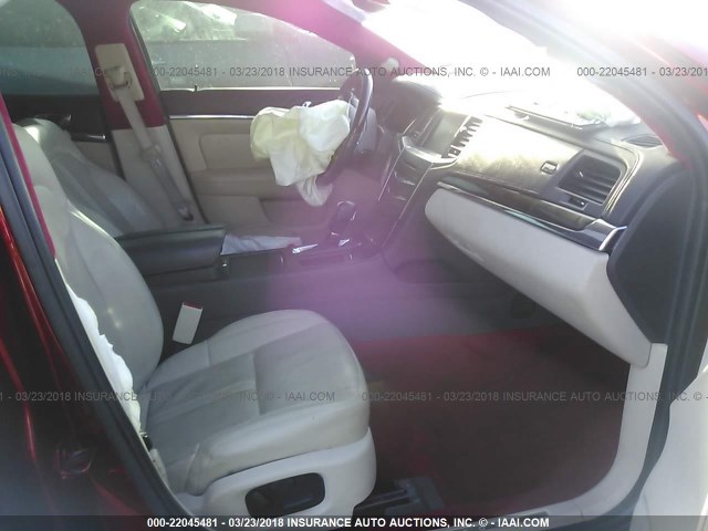 1LNHL9DK1DG611626 - 2013 LINCOLN MKS RED photo 5