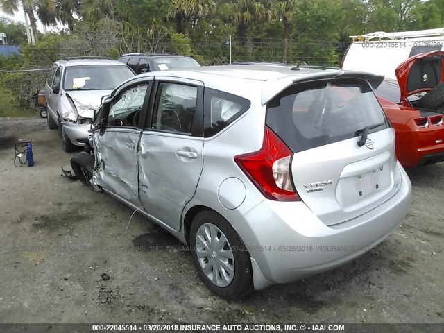 3N1CE2CP6FL391690 - 2015 NISSAN VERSA NOTE S/S PLUS/SV/SL/SR SILVER photo 3