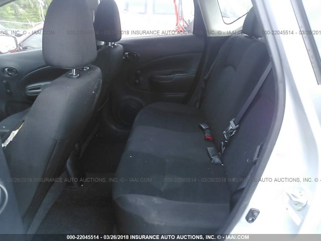 3N1CE2CP6FL391690 - 2015 NISSAN VERSA NOTE S/S PLUS/SV/SL/SR SILVER photo 8