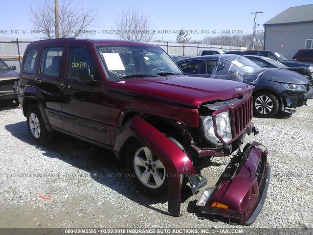 1C4PJMAK5CW187157 - 2012 JEEP LIBERTY SPORT RED photo 1