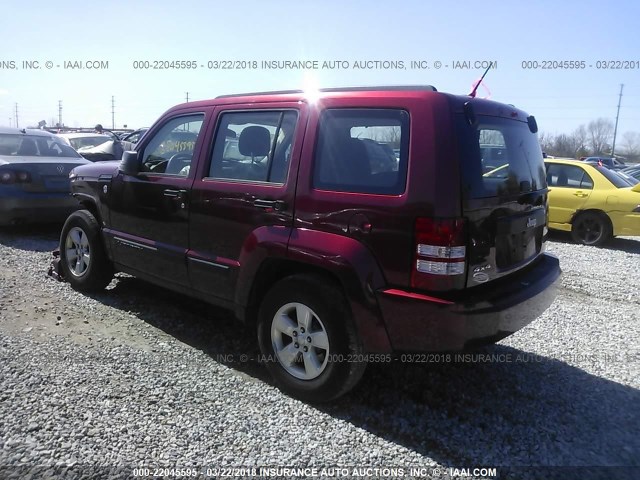 1C4PJMAK5CW187157 - 2012 JEEP LIBERTY SPORT RED photo 3