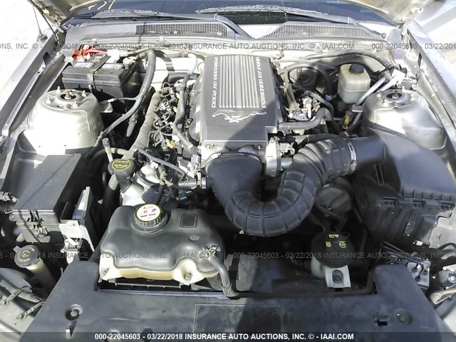 1ZVHT82H485166058 - 2008 FORD MUSTANG GT SILVER photo 10