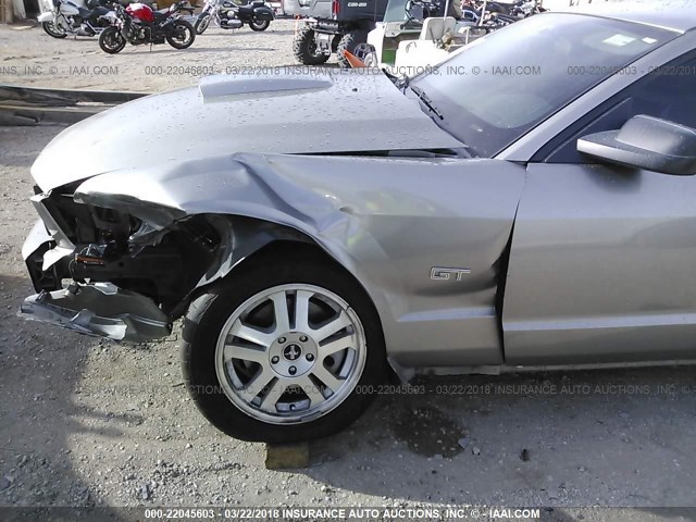 1ZVHT82H485166058 - 2008 FORD MUSTANG GT SILVER photo 6