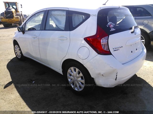 3N1CE2CP6FL433629 - 2015 NISSAN VERSA NOTE S/S PLUS/SV/SL/SR WHITE photo 3