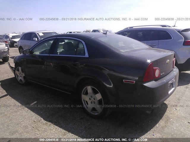 1G1ZJ57769F219262 - 2009 CHEVROLET MALIBU 2LT BLACK photo 3