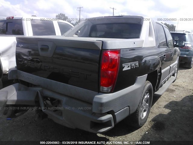 3GNEC13T32G123032 - 2002 CHEVROLET AVALANCHE C1500 BLACK photo 4