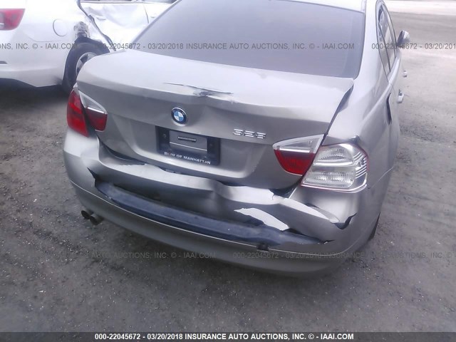 WBAVC53547FZ80807 - 2007 BMW 328 I SULEV Champagne photo 6