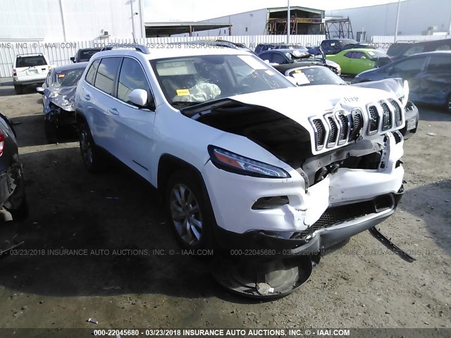 1C4PJLDS1EW318576 - 2014 JEEP CHEROKEE LIMITED WHITE photo 1