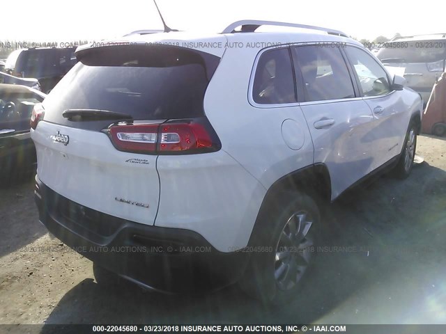 1C4PJLDS1EW318576 - 2014 JEEP CHEROKEE LIMITED WHITE photo 4