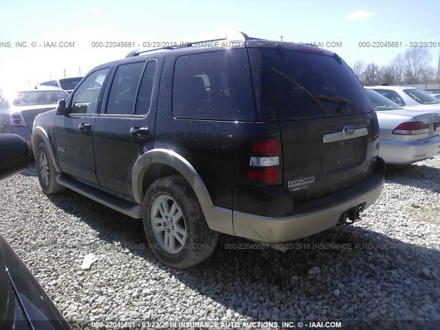 1FMEU74E57UA55387 - 2007 FORD EXPLORER EDDIE BAUER BLACK photo 3