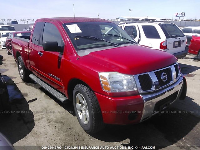 1N6BA06A37N245200 - 2007 NISSAN TITAN XE/SE/LE RED photo 1