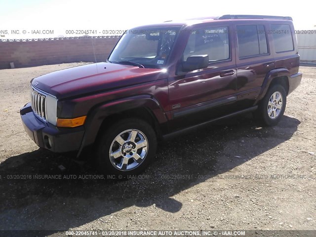 1J8HG48K57C670981 - 2007 JEEP COMMANDER MAROON photo 2