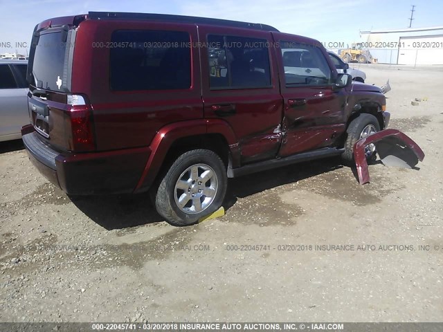 1J8HG48K57C670981 - 2007 JEEP COMMANDER MAROON photo 4