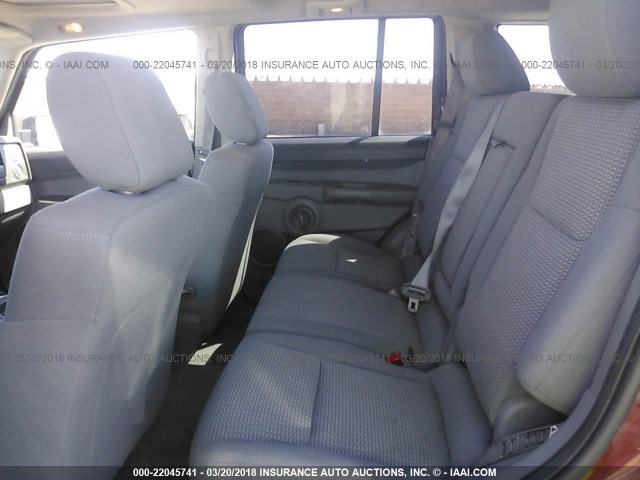 1J8HG48K57C670981 - 2007 JEEP COMMANDER MAROON photo 8