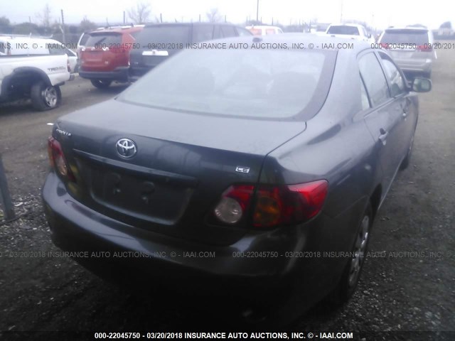 2T1BU4EE4AC322530 - 2010 TOYOTA COROLLA S/LE/XLE GRAY photo 4