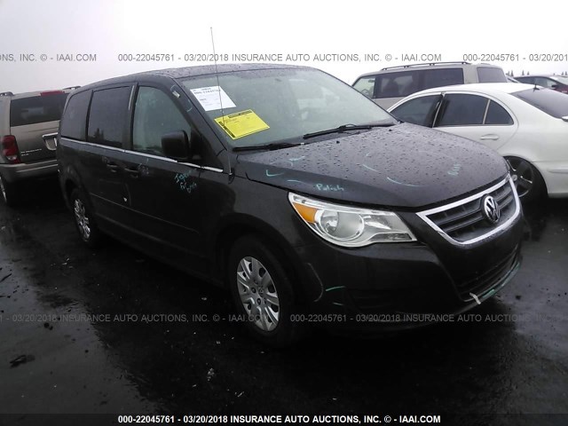 2C4RVAAG5CR390453 - 2012 VOLKSWAGEN ROUTAN S GRAY photo 1