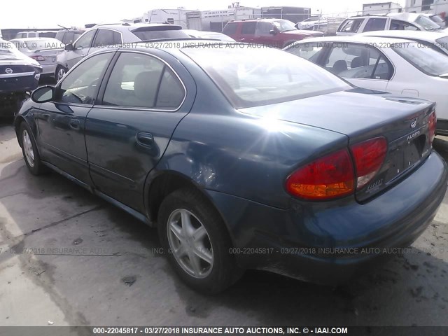 1G3NL52E42C218009 - 2002 OLDSMOBILE ALERO GL GREEN photo 3