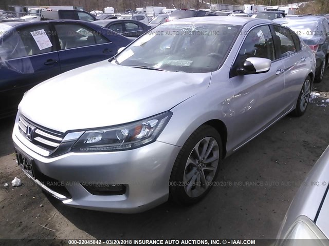 1HGCR2F59FA177975 - 2015 HONDA ACCORD SPORT SILVER photo 2