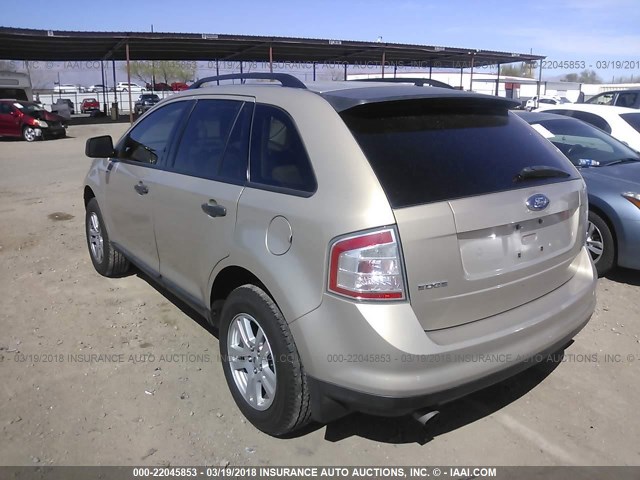 2FMDK36C57BA67633 - 2007 FORD EDGE SE GOLD photo 3