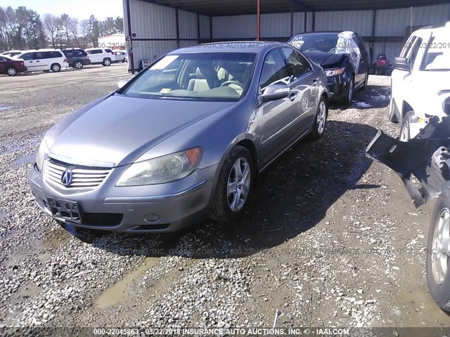 JH4KB165X6C003084 - 2006 ACURA RL ვერცხლისფერი ფოტო 2