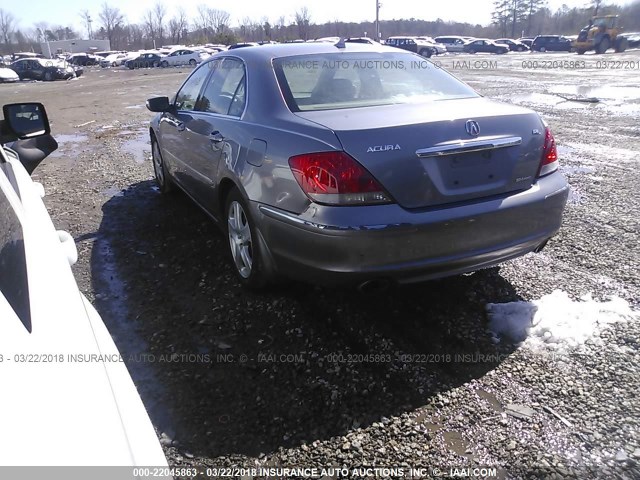 JH4KB165X6C003084 - 2006 ACURA RL ვერცხლისფერი ფოტო 3