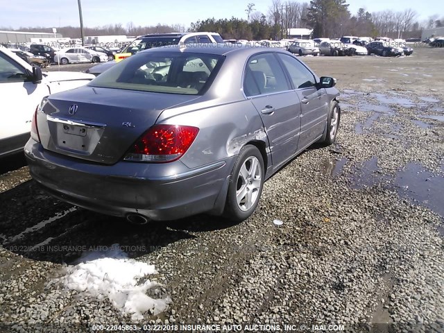 JH4KB165X6C003084 - 2006 ACURA RL SILVER photo 4