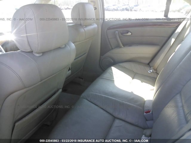 JH4KB165X6C003084 - 2006 ACURA RL SILVER photo 8