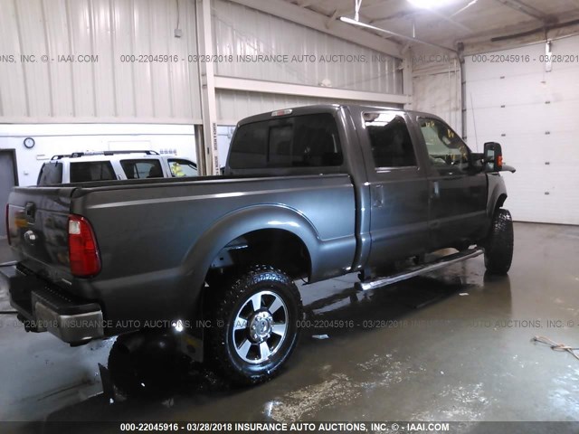 1FT7W2B67FEA12619 - 2015 FORD F250 SUPER DUTY GRAY photo 4