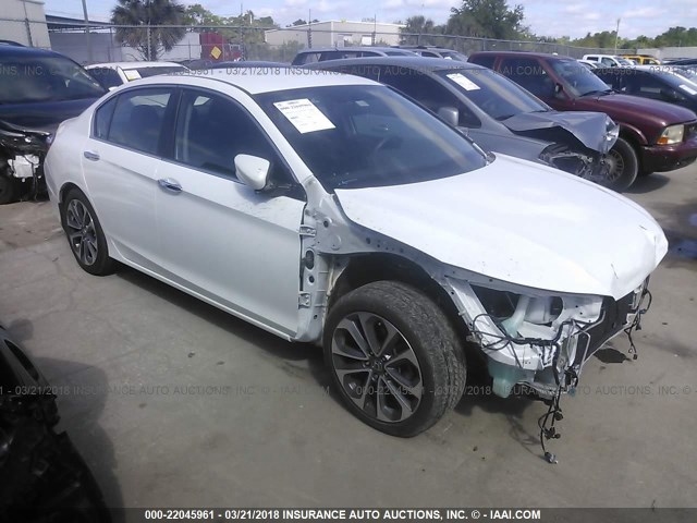 1HGCR2F52EA281528 - 2014 HONDA ACCORD SPORT WHITE photo 1