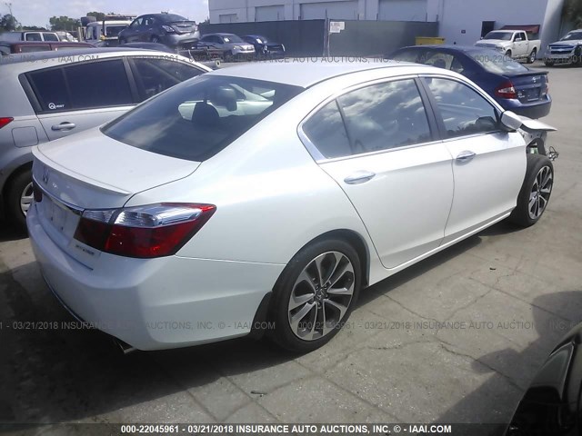 1HGCR2F52EA281528 - 2014 HONDA ACCORD SPORT 白色 照片 4