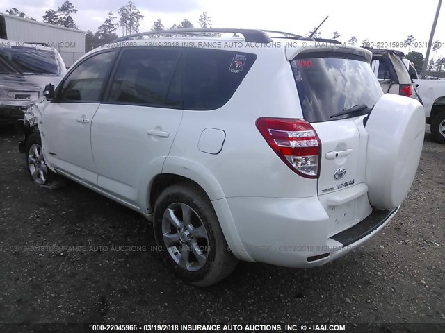 2T3ZF31V99W006325 - 2009 TOYOTA RAV4 LIMITED WHITE photo 3