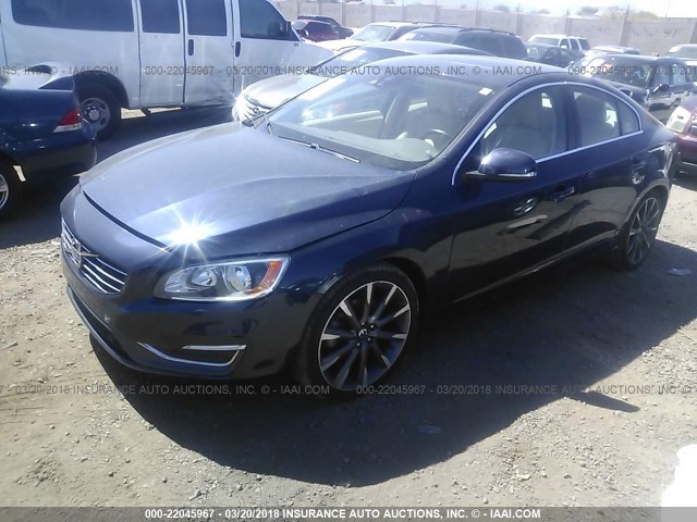 YV126MFK7F1340511 - 2015 VOLVO S60 PREMIER BLUE photo 2