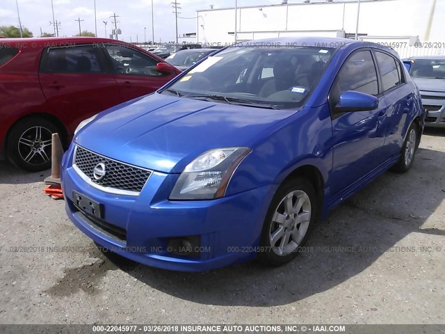 3N1AB6AP1CL659471 - 2012 NISSAN SENTRA 2.0/2.0S/SR/2.0SL BLUE photo 2