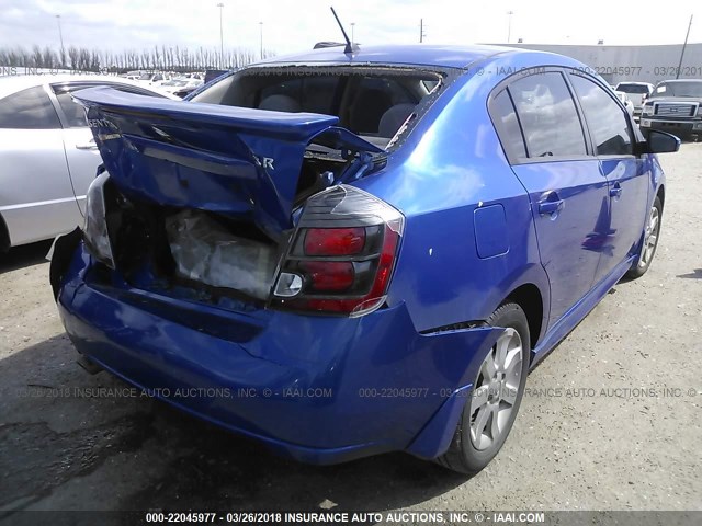 3N1AB6AP1CL659471 - 2012 NISSAN SENTRA 2.0/2.0S/SR/2.0SL BLUE photo 4