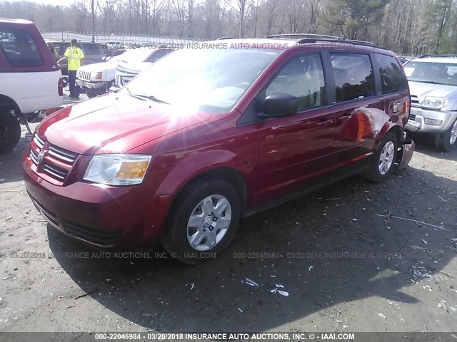 2D4RN4DE3AR179487 - 2010 DODGE GRAND CARAVAN SE RED photo 2