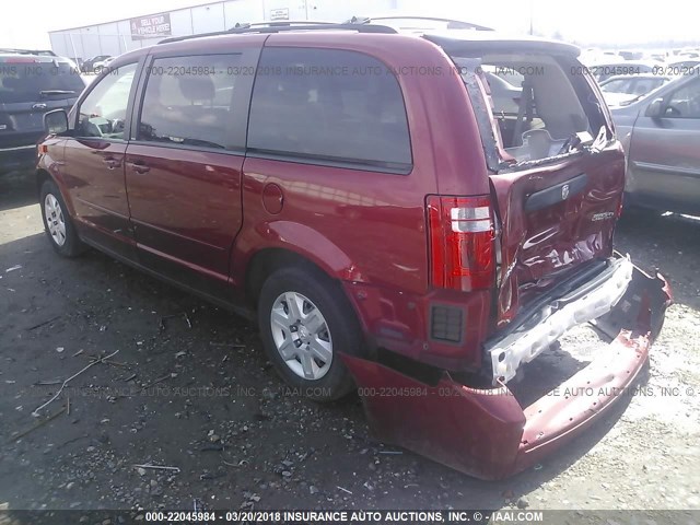 2D4RN4DE3AR179487 - 2010 DODGE GRAND CARAVAN SE RED photo 3