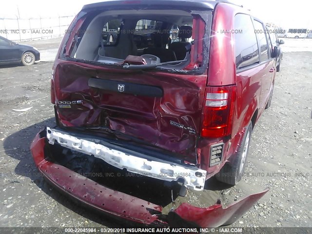 2D4RN4DE3AR179487 - 2010 DODGE GRAND CARAVAN SE RED photo 6