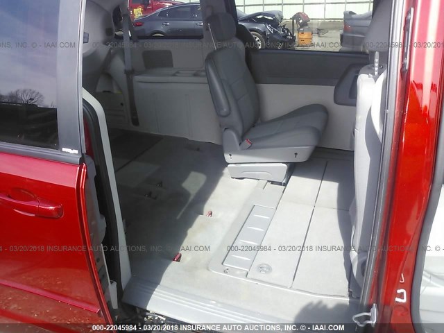 2D4RN4DE3AR179487 - 2010 DODGE GRAND CARAVAN SE RED photo 8