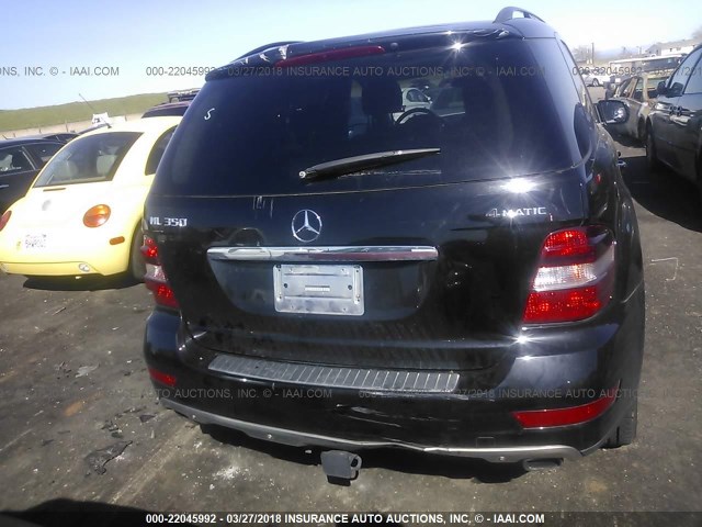 4JGBB8GB4AA603064 - 2010 MERCEDES-BENZ ML 350 4MATIC BLACK photo 6