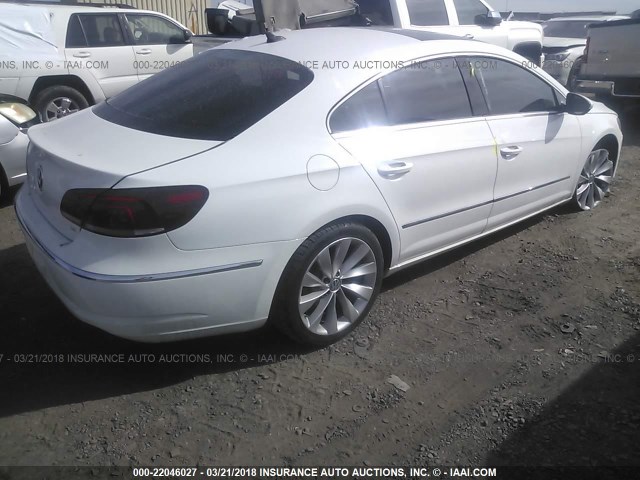 WVWHU7AN3DE508451 - 2013 VOLKSWAGEN CC LUXURY WHITE photo 4