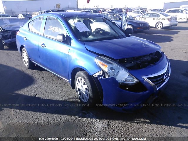 3N1CN7AP2FL805094 - 2015 NISSAN VERSA S/S PLUS/SV/SL BLUE photo 1