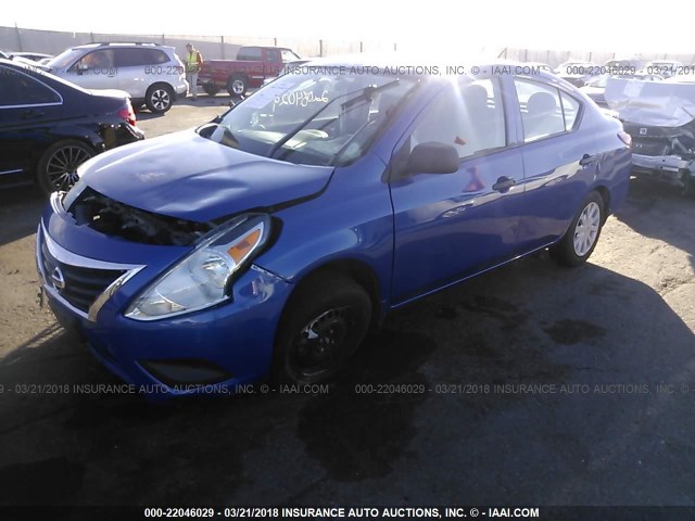 3N1CN7AP2FL805094 - 2015 NISSAN VERSA S/S PLUS/SV/SL BLUE photo 2