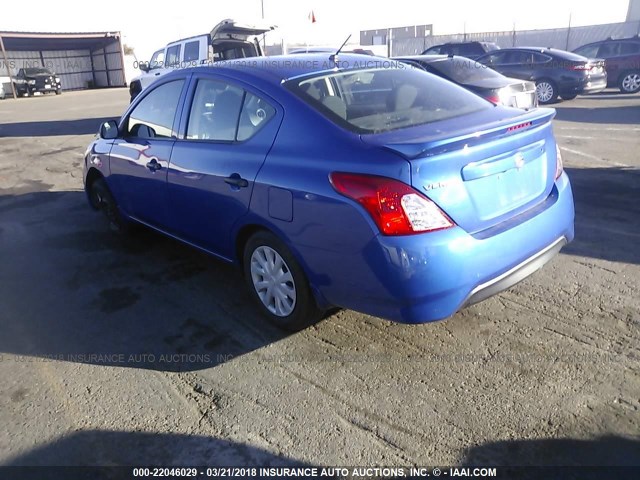 3N1CN7AP2FL805094 - 2015 NISSAN VERSA S/S PLUS/SV/SL BLUE photo 3