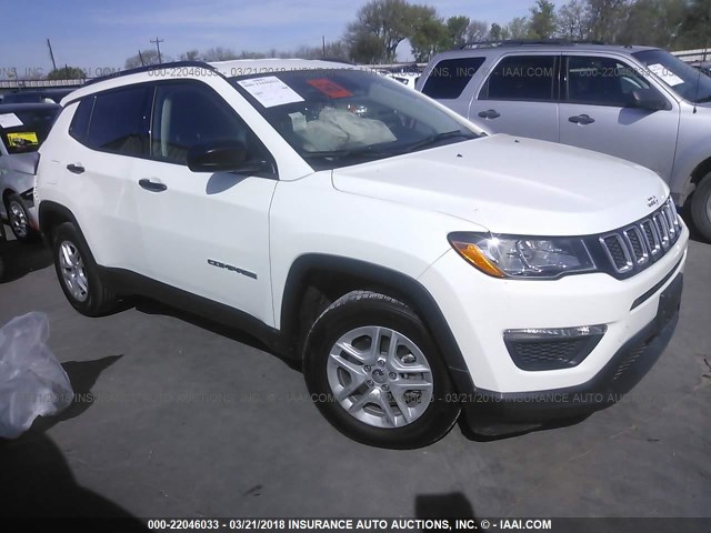 3C4NJCAB3HT652162 - 2017 JEEP COMPASS SPORT WHITE photo 1