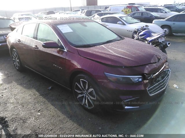 1G1ZE5ST2HF292264 - 2017 CHEVROLET MALIBU LT Қызыл фото 1